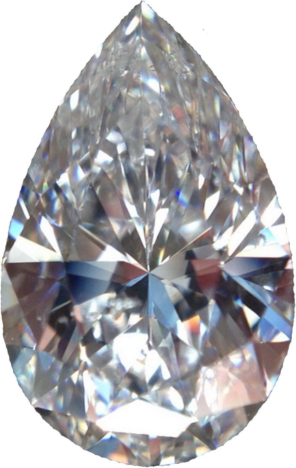 RINGJEWEL 3.80 ct VVS1 Pear-Cut Loose Moissanite Use 4 Pendant/Ring White I-J Color Stone