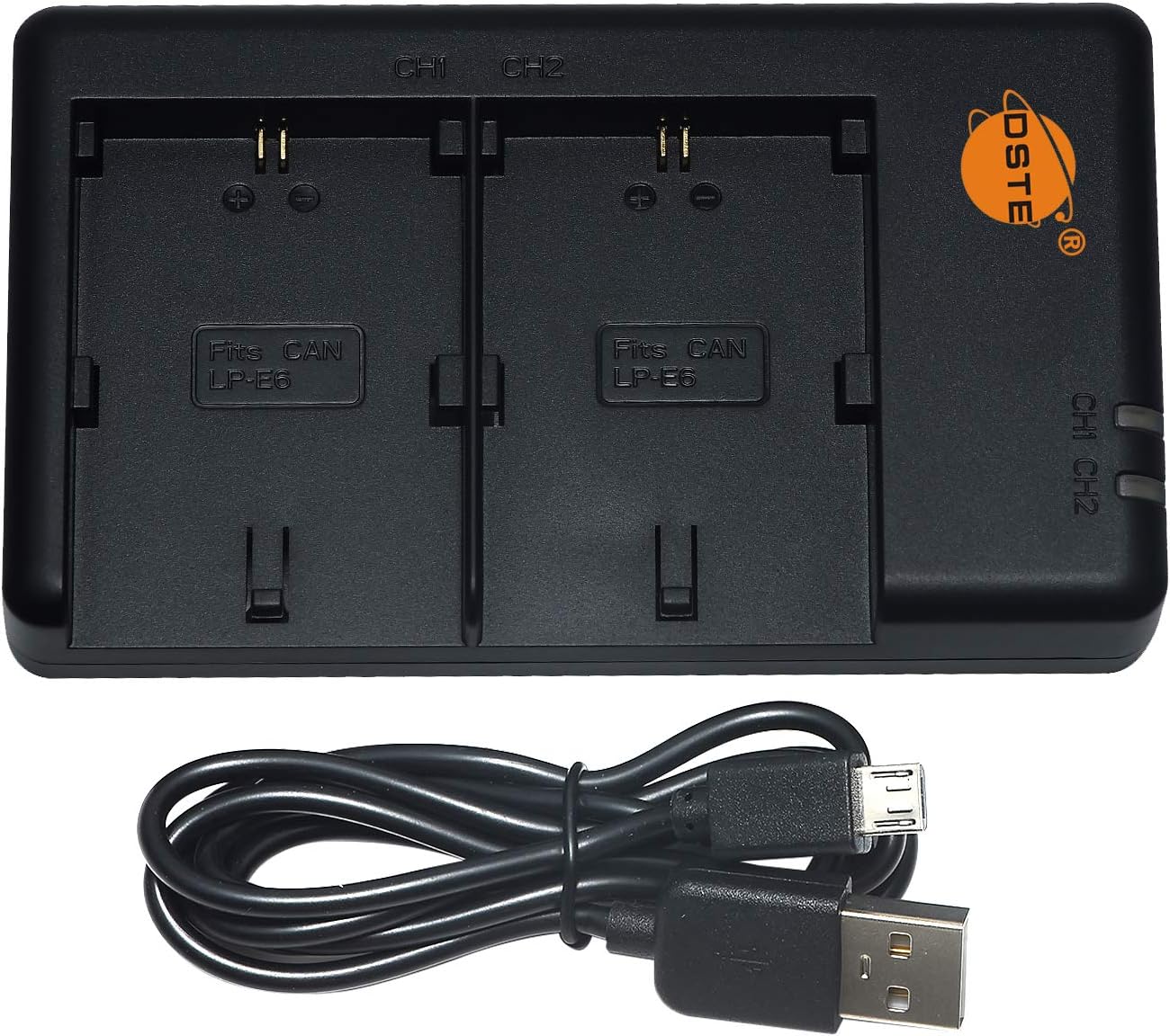 DSTE (2-Pack) 2600mAh LP-E6N LP-E6NH LP E6N Camera Batteries and Dual Slots USB Charger Compatible for Canon EOS 5C, EOS R - Image 4