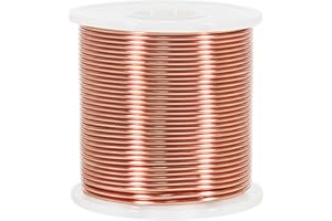 GINOYA Aluminum Wire, 16 Gauge 164 Feet Bendable Metal Wire with Spool for Craft Jewelry Making (Copper)