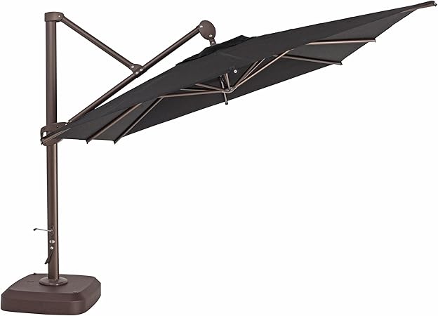 Amazon Com Trueshade Plus Uk108sbk Kit Cantilever Square Umbrella 10 X 10 Black Garden Outdoor