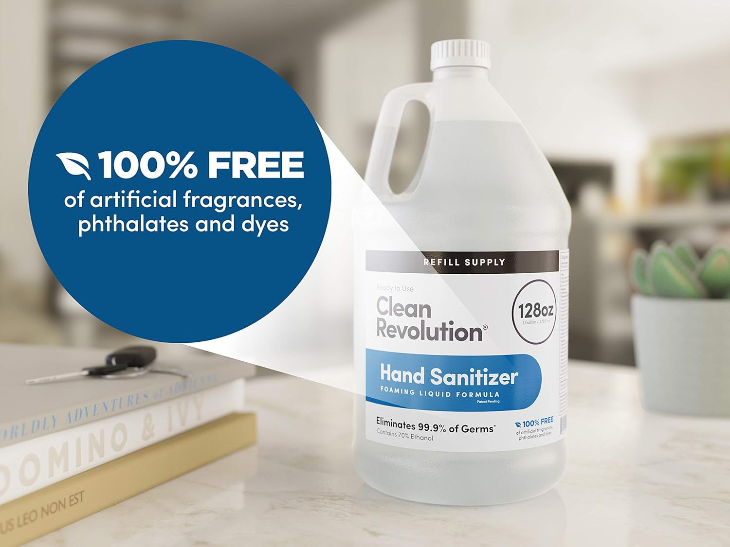 Clean Revolution Hand Sanitizer 128oz Refill Supply Container. Ready to Use Formula. Free of Artificial Fragrances, 7.2 Lb: Health & Personal Care