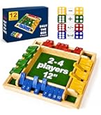 Yeefunjoy Shut The Box – Juego De Dados De Madera Educativo Para 2-4 Jugadores, Ideal Para Viajes Y Familia, Regalo Para Niños Y Adultos