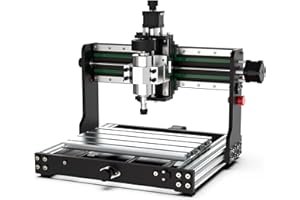 All-Metal CNC Router Machine 3020-Evo, AnoleX X&Z-axis Dual Steel Guide Rails CNC Router Kit with 300W Spindle, Limit Switches & Emergency-Stop for Metal Wood Acrylic MDF Carving Cutting