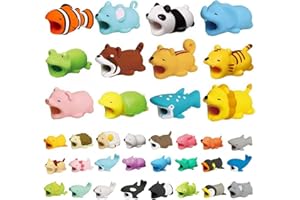 PIEGRICDIAT Cute Animal-Shaped Charger Protectors (36-Pack) - Universal Fit for All Chargers & Cables, Prevent Fraying & Extend Cable Life, Vibrant Multicolor Design, Kids-Friendly for Home/Office/Travel