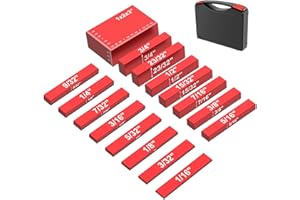 15 Pcs Setup Blocks Woodworking, Height Gauge Set, 3inch High Precision Setup Bar Blocks with Engraved Markings, Aluminum All
