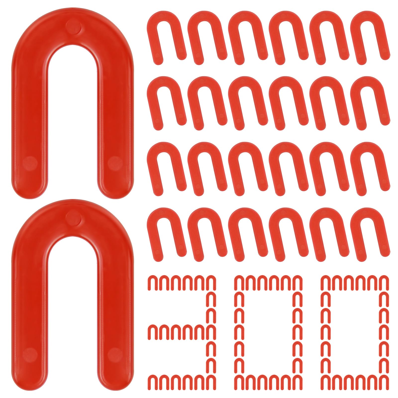 Photo 1 of DGSL Tile Leveling System Tile Spacers 1/8 Inch, 300 pieces Horseshoe Shim U Shape Plastic Tile Leveling Clips for Various Types of Tile Leveling