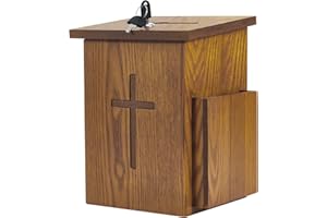 Amcortn Prayer Request Box - Offering Boxes for Church, Cross Offering Box Collection Donation Charity Fundraising Box