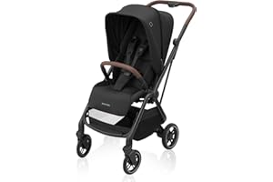 Maxi-Cosi Leona Ultra-Compact Lightweight Stroller – City Travel Stroller with One-Hand Fold, Reversible Reclining Seat, Adju