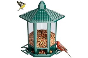 Birdream Bird Feeders for Outdoor Hanging, Pagoda Design Fun Installatio 2.5 LB Wild Bird Feeders, Attracting Wild Birds Card