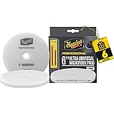 Meguiar's Professional 6" Ultra Universal Microfiber Pad, 2 Pack | Professional Detailing Pad, Pair with Compound for Heavy Cutting of Paint Defects or with a Polish for Finish Refinement