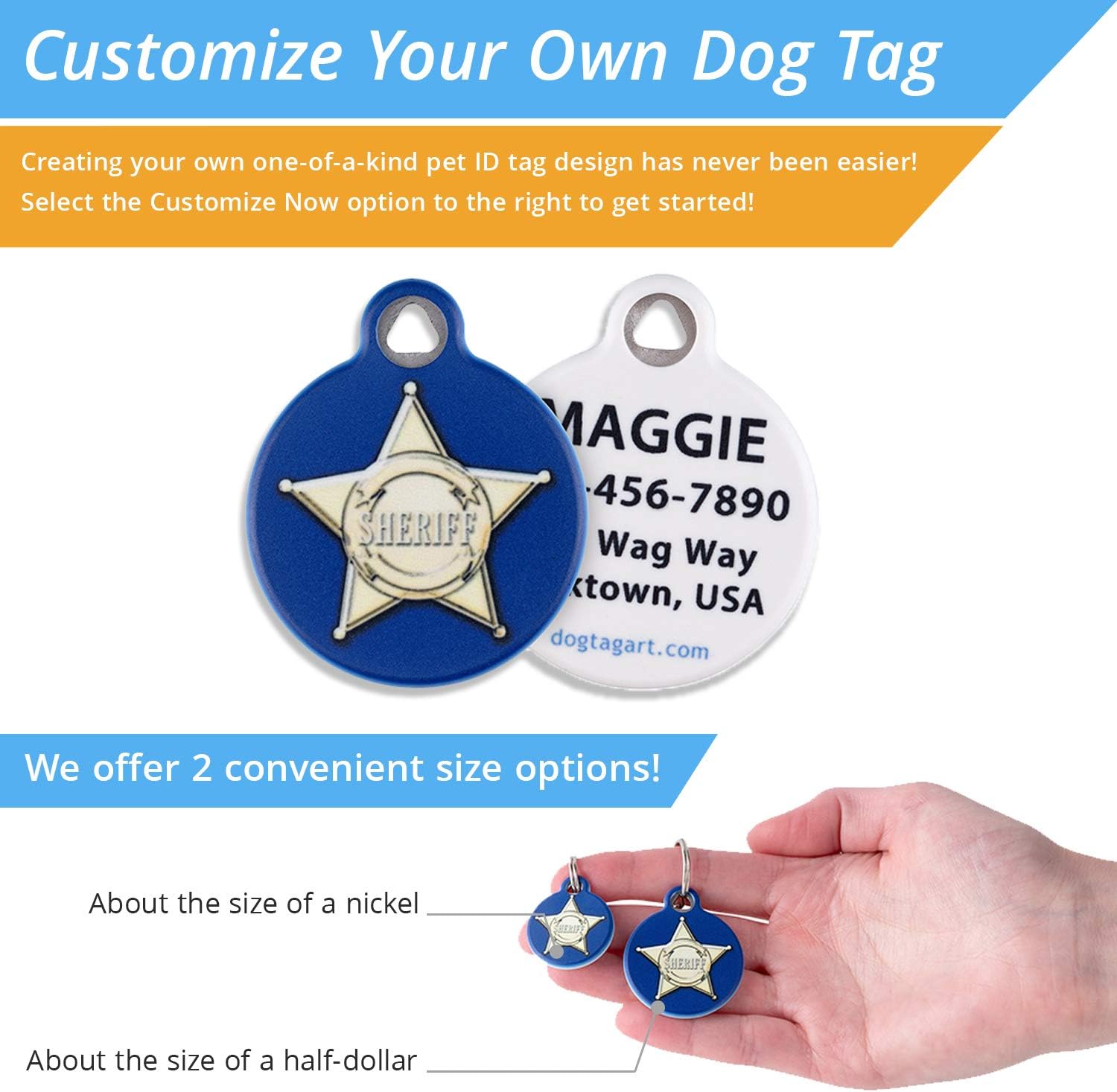 sheriff star dog tag