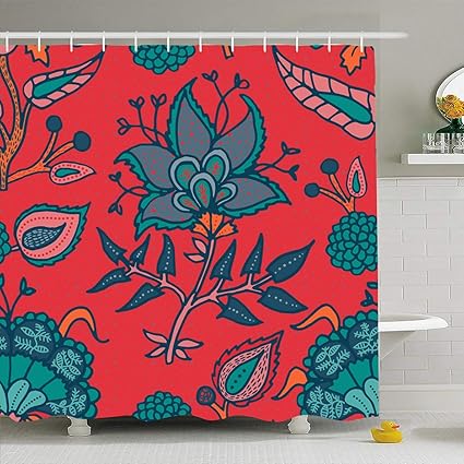 Amazon Com Ahawoso Shower Curtain 66x72 Inches Elaborate Asian