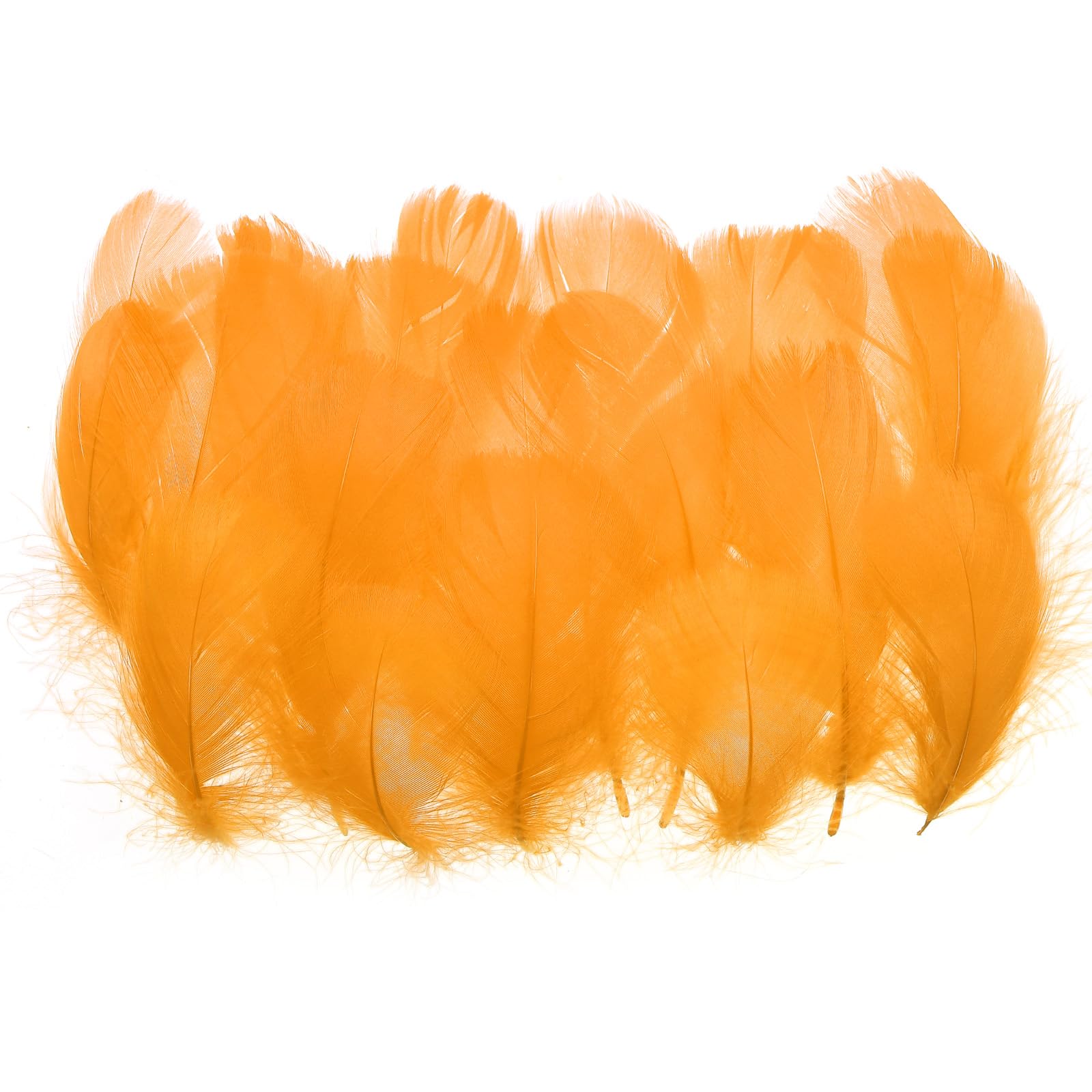 PATIKIL Colorful Feathers 3-5inch, 300pcs Goose Feathers Bulk for Crafts DIY, Wedding Home Party Decorations Dream Catcher, Gold Yellow