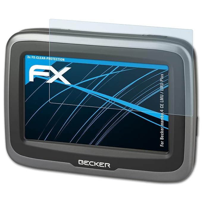 atFoliX Schutzfolie kompatibel mit Becker Mamba.4 CE LMU/LMU Plus Folie, ultraklare FX Displayschutzfolie (3X)