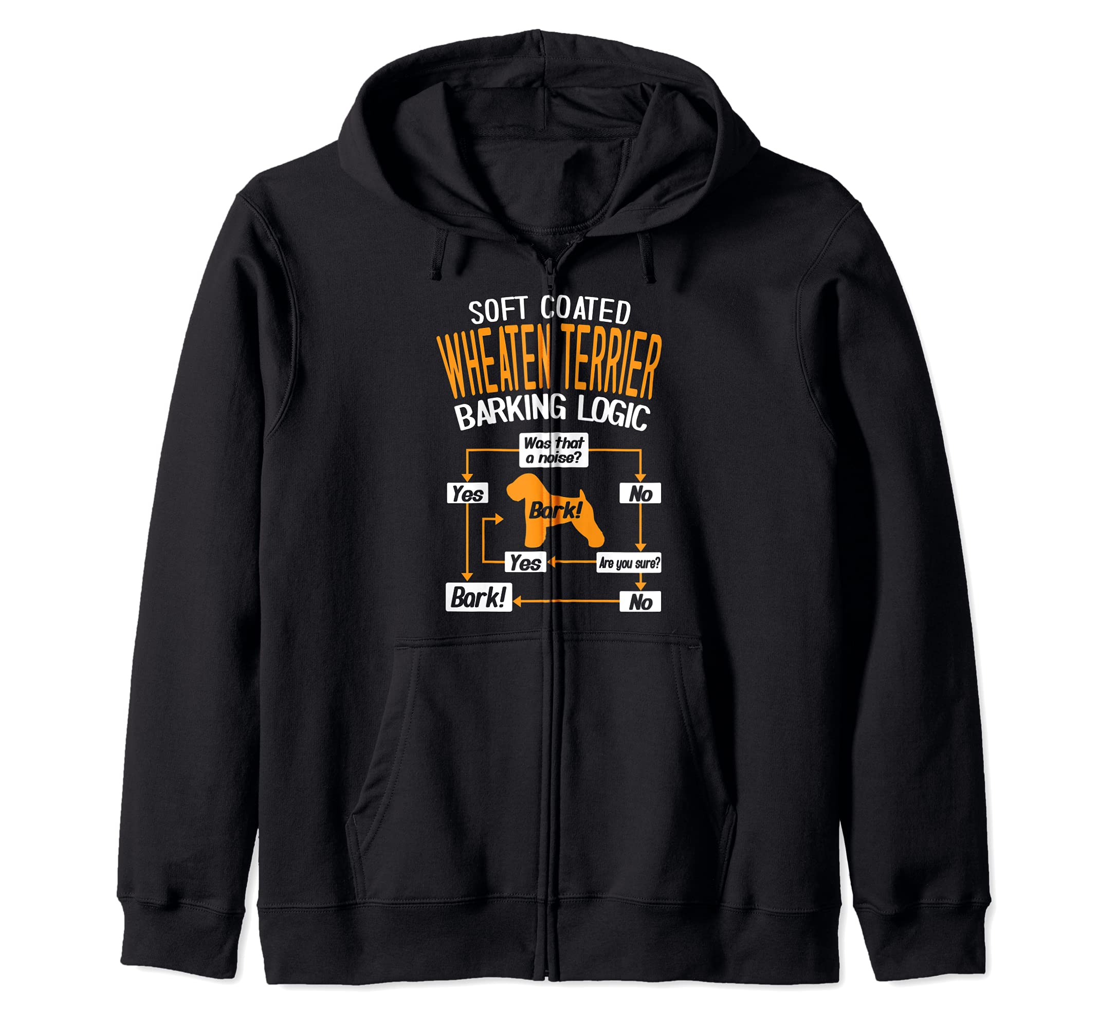 Soft Coated Wheaten Terrier Barking Logic Dog Lover Zip Hoodie