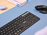 Trust Vaiya Wireless Keyboard Bluetooth 2.4 GHz UK Layout Numpad Multi-Device view 9