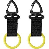 JUSTOOP Scuba Octopus Mouthpiece Holder,Silicone Octopus Holder for Scuba Diving 0cto Mouthpiece Keeper for 2nd Stage Regulator Octopus Retainer with Spring Clip,2 PCS,Green/Yellow