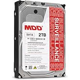 MDD 2TB 64MB Cache 7200RPM SATA 6.0Gb/s 3.5inch Internal Surveillence Hard Drive - MDD2TSATA6472DVR (Renewed)