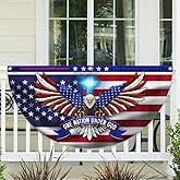 FLAGWIX One Nation Under God Patriotic Eagle Non-Pleated Fan Flag TQN2650FL, 1.5x3 ft, 1 Pack