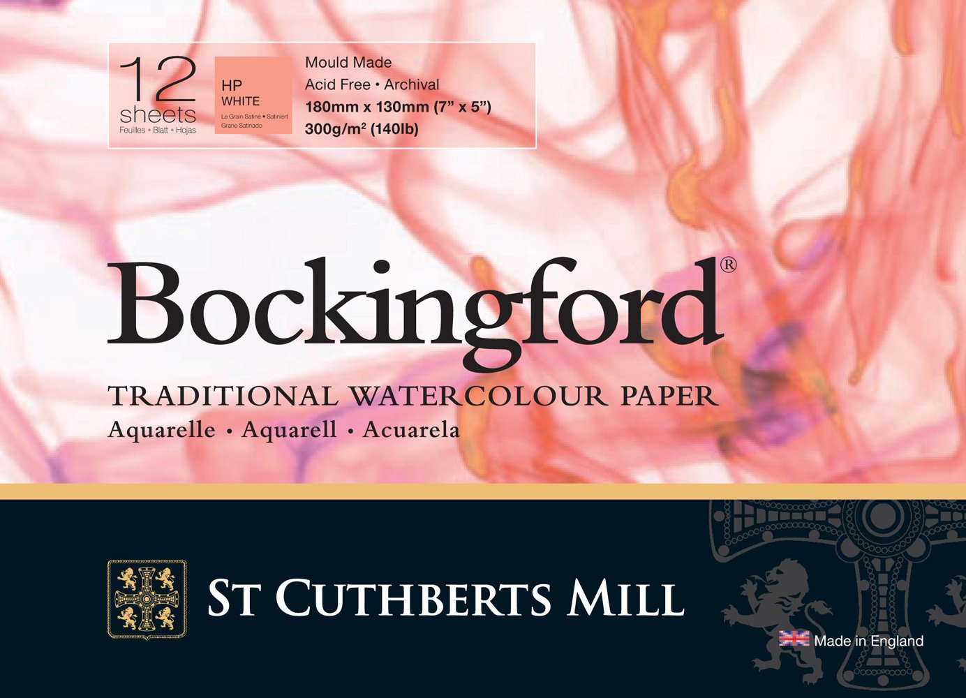 Bockingford 300gsm Glued Pad 7 x 5 Inches (180 x 130 mm) Hot Pressed