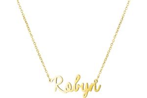 Awegift Personalized Name Necklace 18K Gold Plated New Mom Bridesmaid Gift Jewelry for Women