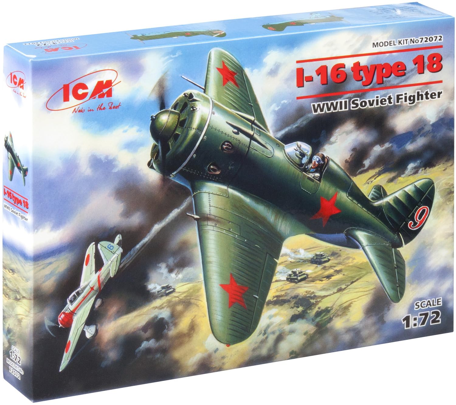 ICM 1:72 - I-16 type 18, WWII Soviet Fighter