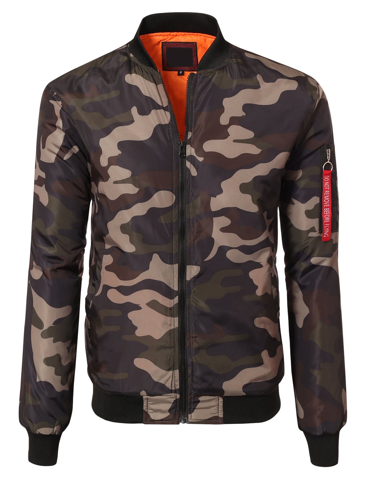 JD Apparel Men's Lightweight Slim Fit Bomber Jackets Large Olive