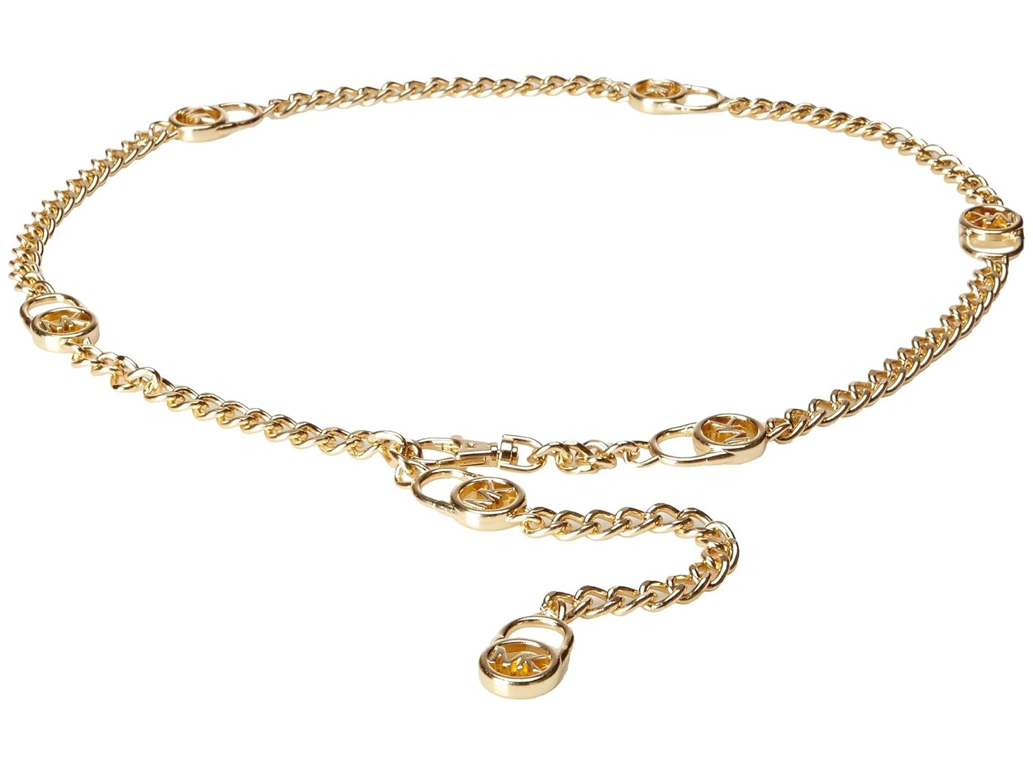 michael kors silver chain belt