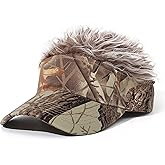 NNBDBVDHS Mens Visor with Hair Fake Hat with Hair for Men Funny Golf Hats Wig Hat Spiked Adjustable Baseball Cap