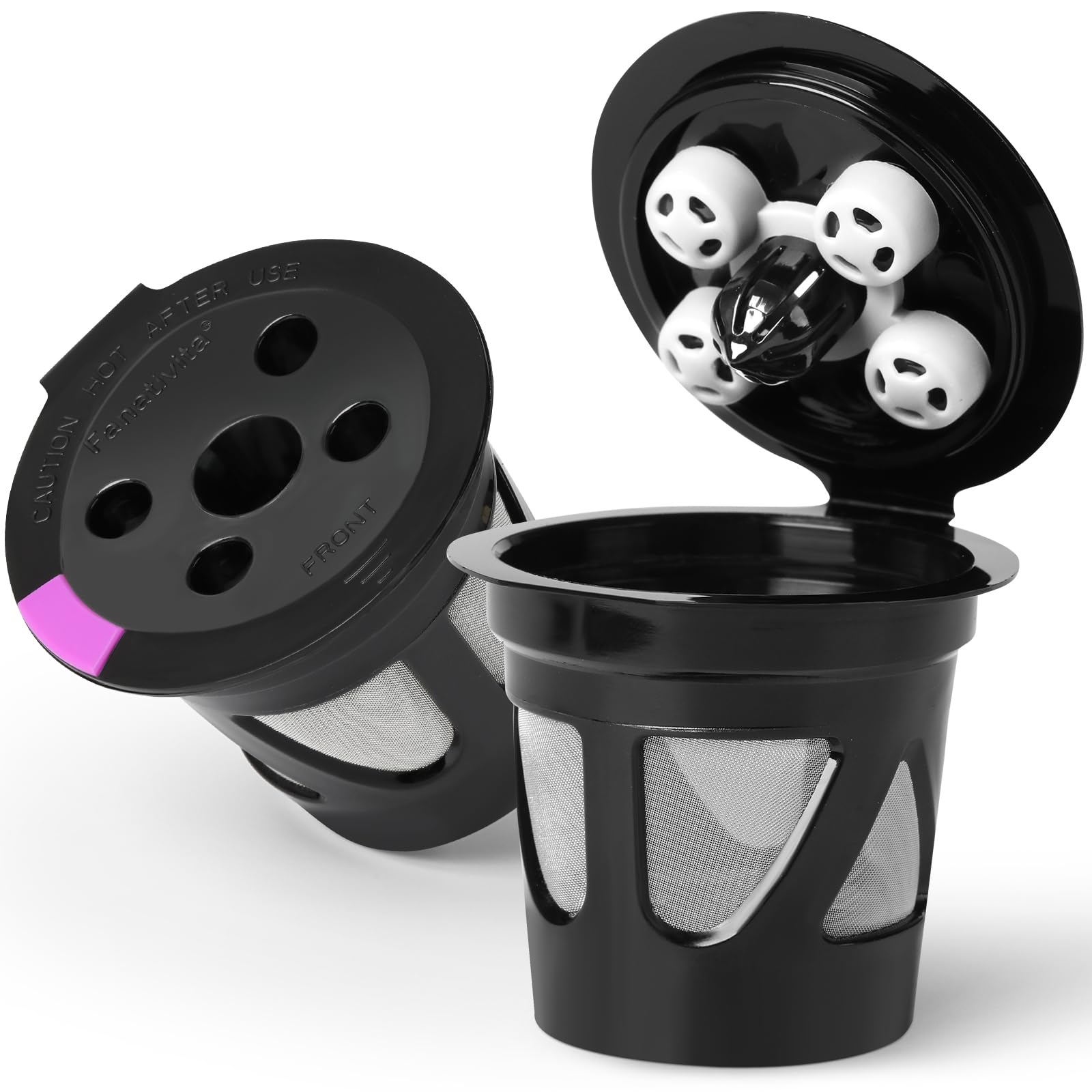 Photo 1 of Universal Reusable K Cups for Keurig, 2-Pack Refillable Coffee Pods with 5 Holes, Compatible with Keurig K Supreme, K Slim, K-Duo Gen2, K-Brew Chill (MultiStream Technology)