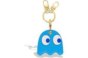 Sonix Keychain Case Compatible with Apple AirTag | Protective AirTag Cover Keychain Charm | Pac-Man Classic - Inky