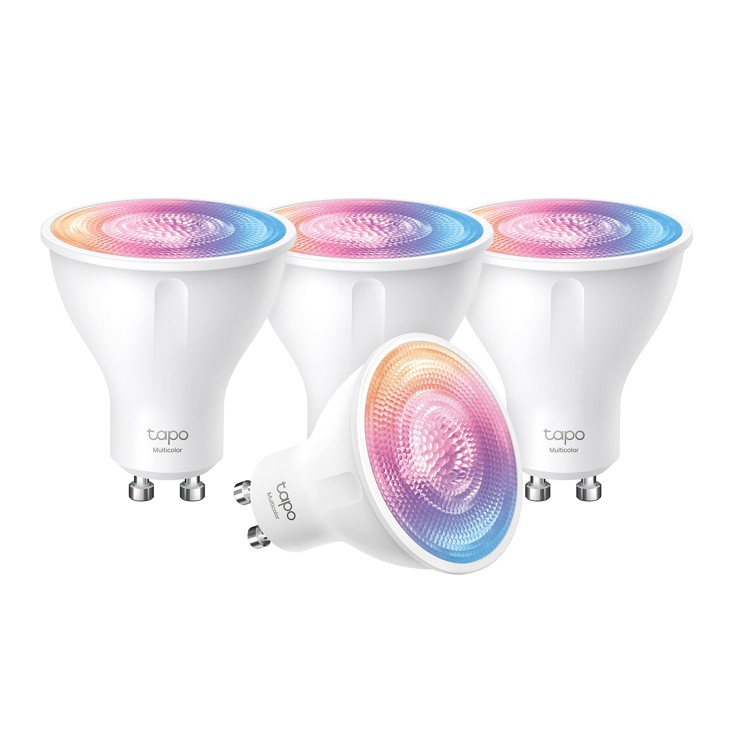 Tapo L630(4-Pack) smarte WLAN Glühbirne GU10, Energie sparen, 3,7 W Entspricht 50W, dimmbare Lampe, kompatibel mit Alexa,Google Assistant, Mehrfarbrige
