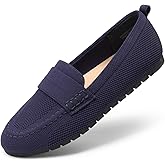 DREAM PAIRS Loafers for Women Penny Knitted Loafer Casual Comfortable Slip On Flats Work Business Walking Shoes