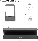 VIVO Under Desk Cable Management Tray 17 Inch Power Strip Holder Black view 6