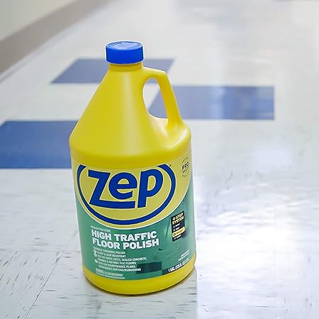 Zep Zu0812128 High Traffic Floor Polish 128 Ounce Zuhtff128 128 Oz Clear Green