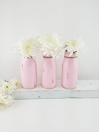 Amazon Com Baby Shower Centerpiece Pink Milk Bottle Set Of 3