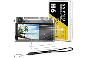 iDaPro Screen Protector for Fujifilm X-E5/XE5 Tempered Glass [3Pcs]+Hand Lanyard[1Pcs],9H,Anti-Scrach,Anti-Bubble,Easy Instal