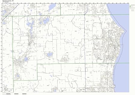 Amazon.com: Racine County, Wisconsin WI ZIP Code Map Not Laminated ...