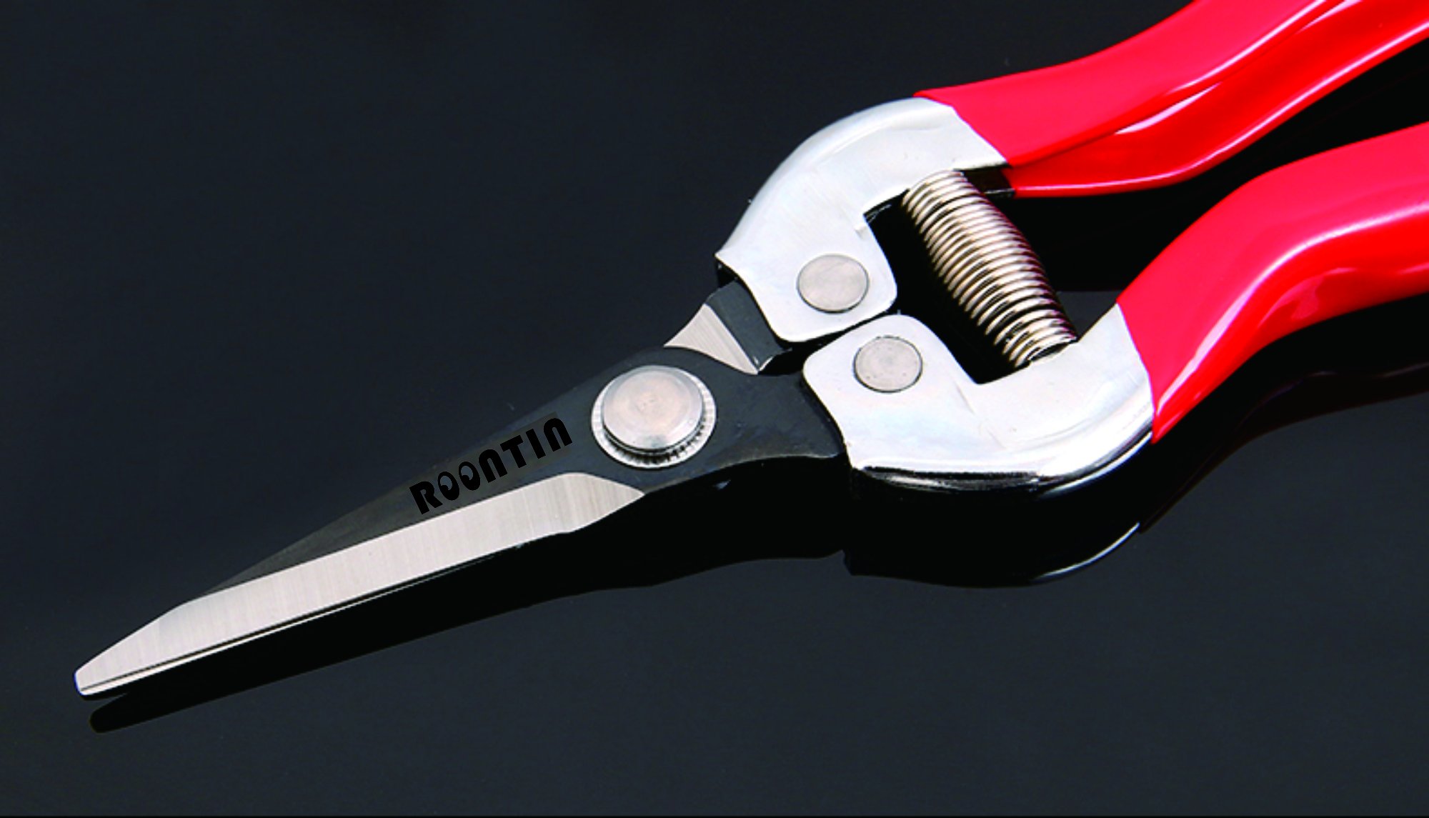 Roontin Pruning Shears, SK-5 Steel Blades Bypass Pruner with Non-Slip Ergonomics Handles and Safety Lock for Tree Trimmers Secateurs, Hand Pruners,Gardening Scissors and More (Pruning Scissors)