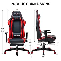 GTRACING Gaming Chair with Footrest, Ergonomic