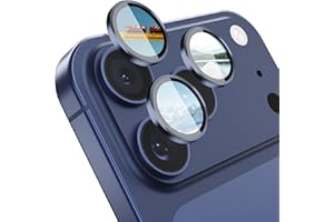 SPARIN Camera Lens Protector for iPhone 17 Pro Max/iPhone 17 Pro - Easy Installation, Individual Ultra-Thin Tempered Glass with Aluminum Metal Circle, Case Friendly, Blue
