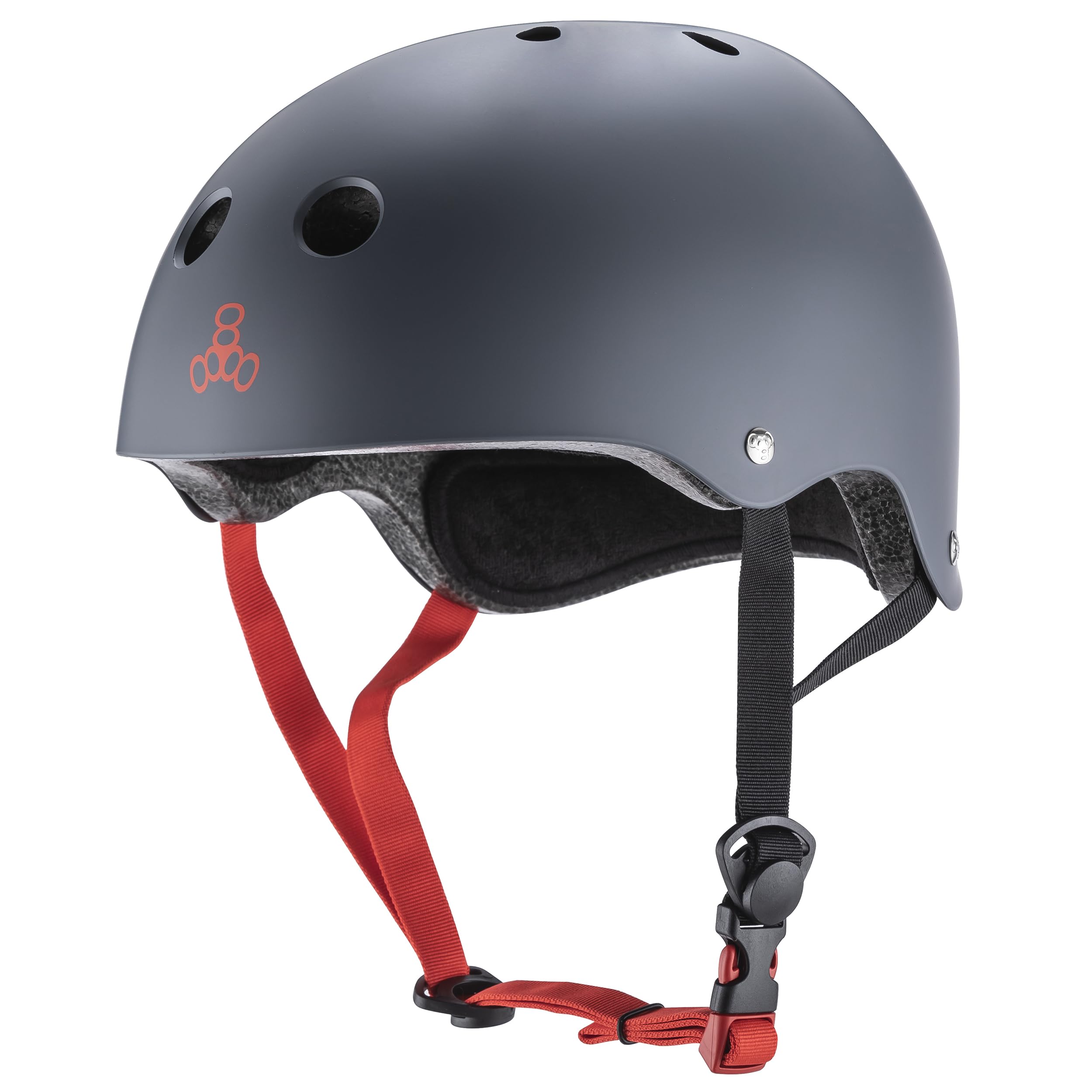 Triple 8 Brainsaver Helmet with EPS (Rubber Gun Grey, Large/X-Large)