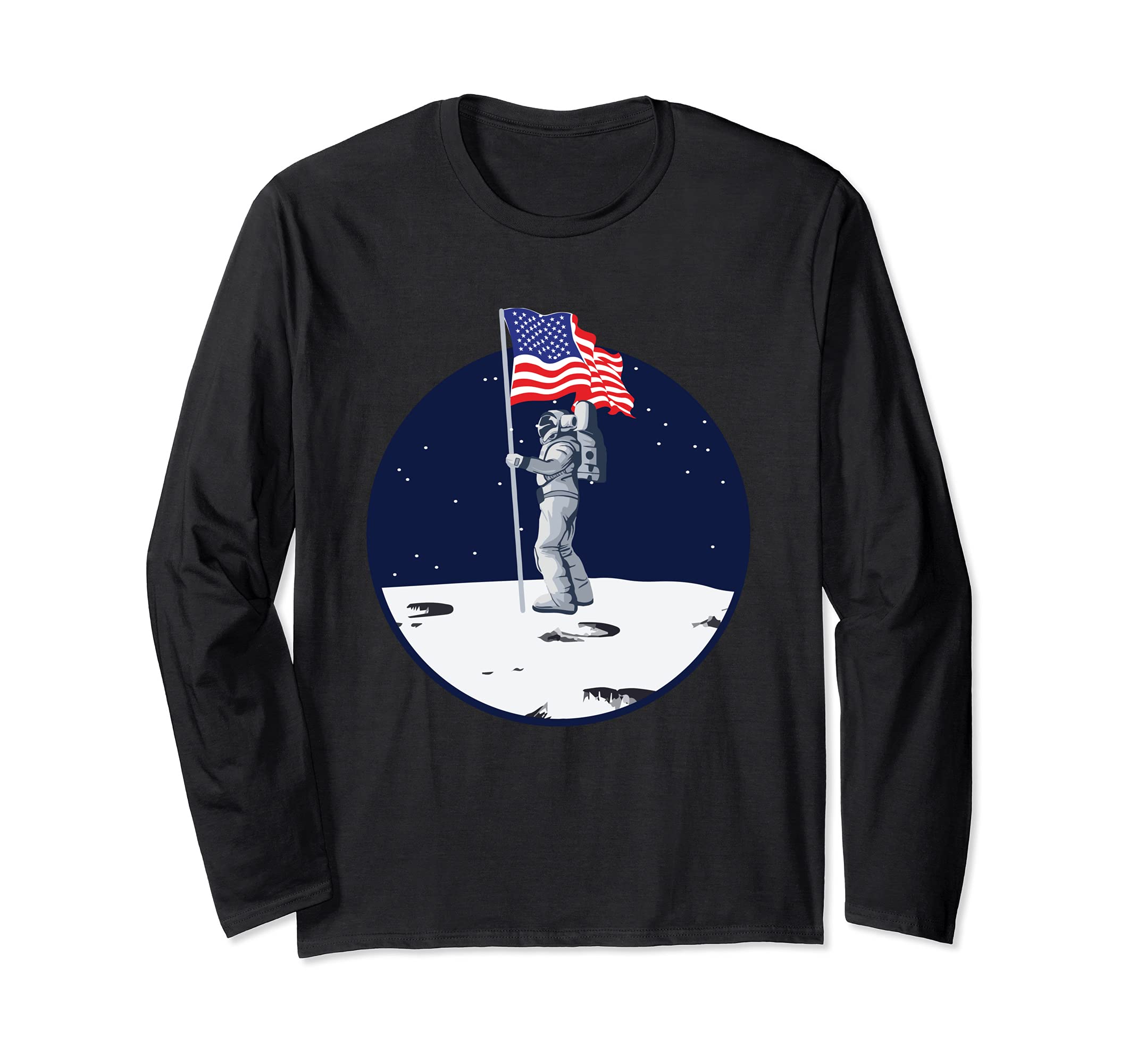 US Flag Astronaut - Independence Day 4th of July Party Long Sleeve T-Shirt