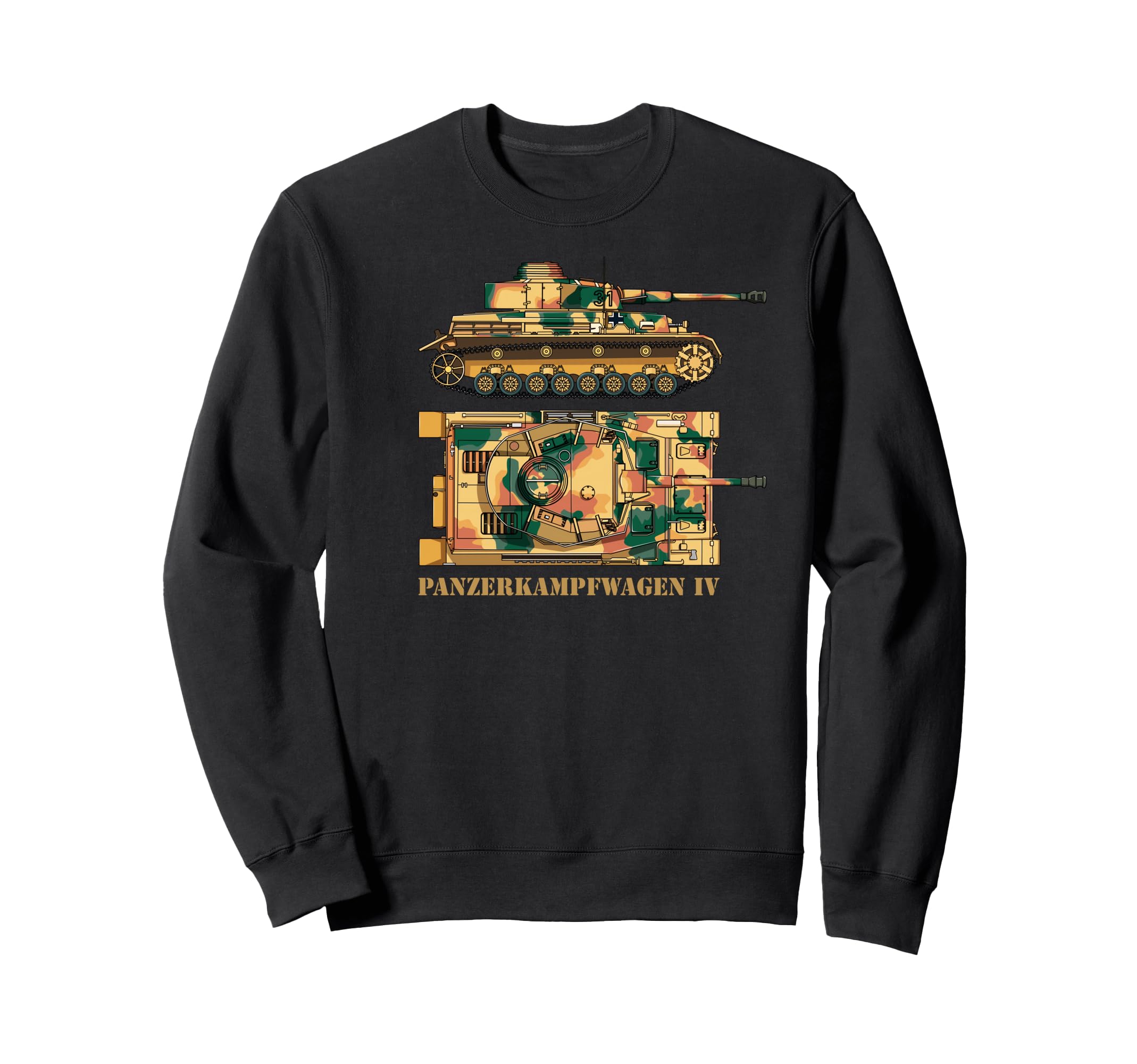 Panzer IV German WW2 Tank Panzerkampfwagen 4 Tanks Diagram Sweatshirt