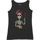 Frida Kahlo Sugar Skull Women's Tank Top Calavera Day of The Dead