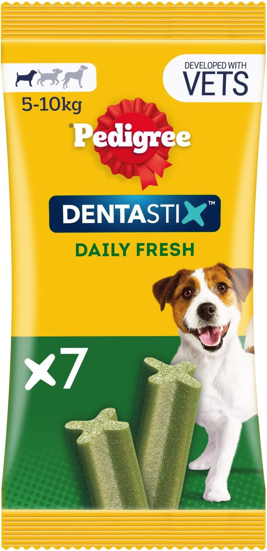 Pedigree Dentastix Daily Fresh Dental Treats Small Dog 70 Sticks Pack 10