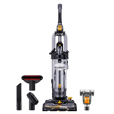 EUREKA PowerSpeed Lightweight Powerful Upright Vacuum Cleaner for Carpet and Hard Floor, Pet Turbo, Black,Yellow