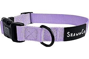 ShawnCo Dream Walk Dog Collar- Premium, Adjustable and Comfortable Pet Collar for Small, Medium, Large and Extra Large Dogs (M, ICY Lilac)
