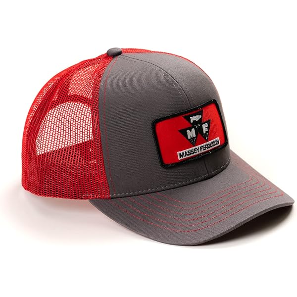 Red Massey Ferguson Tractor Logo Hat Black Mesh Available In - Foto 2