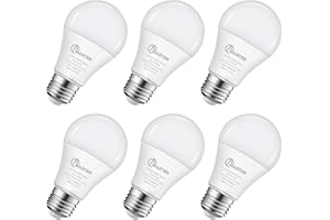 JIANGSILING A19 LED Light Bulb, 60W Equivalent Light Bulbs, 9W 5000K Daylight, 800 Lumens, Non-Dimmable LED Bulb, E26 Standard Base for Indoor and Outdoor, Energy Efficient ETL Listed, 6 Pack